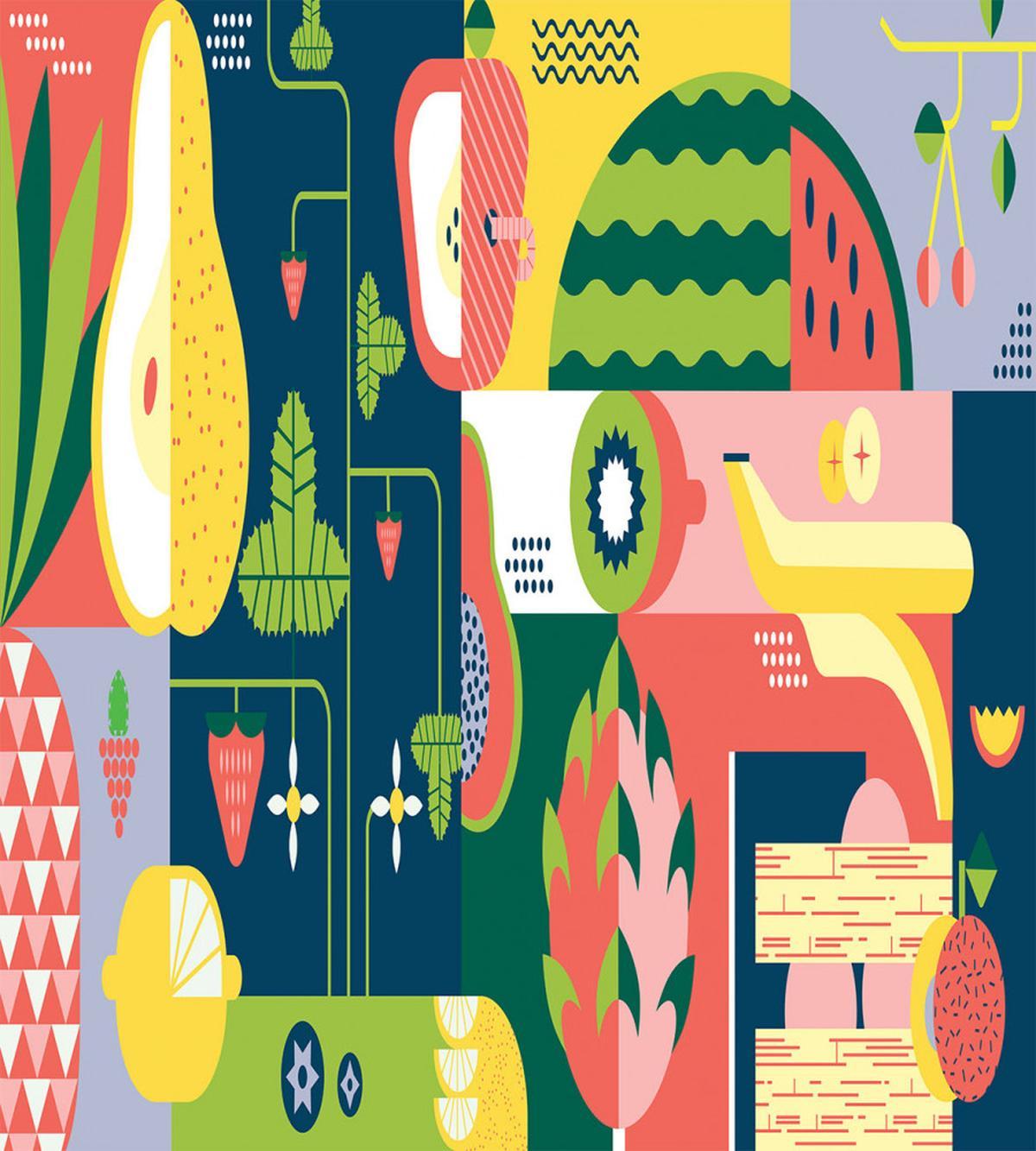 Abstract Modern Food — Pattern