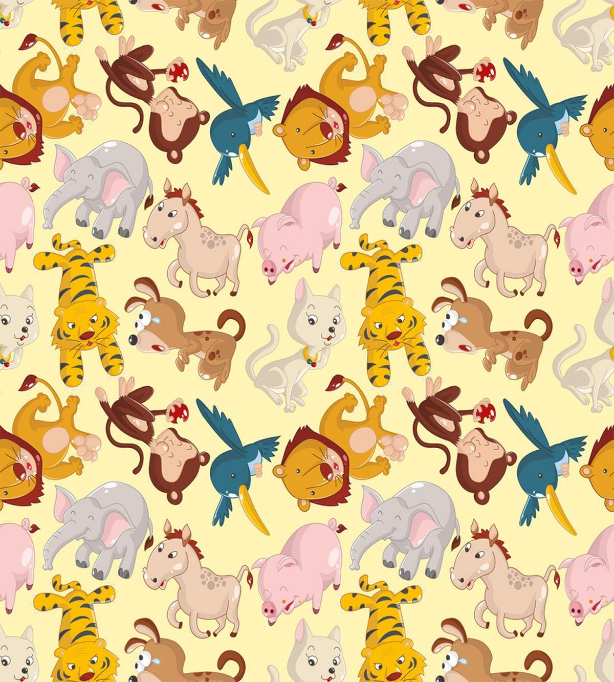 Cartoon Jungle Animals — Pattern