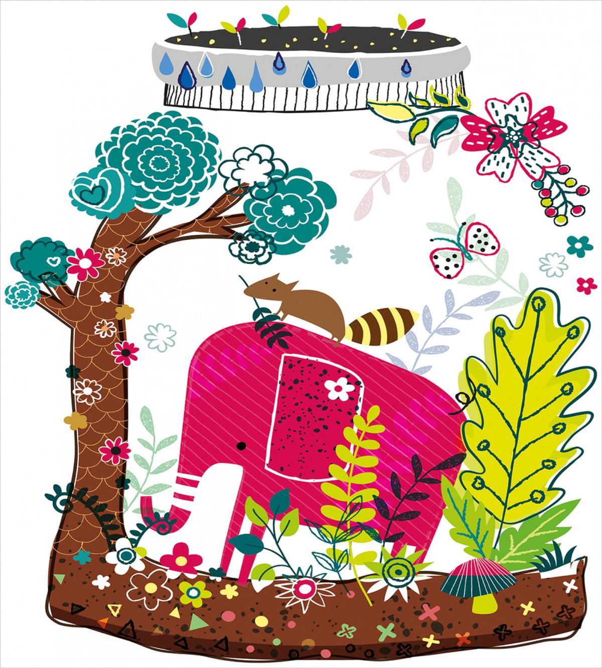 Jungle Animals Elephant — Pattern