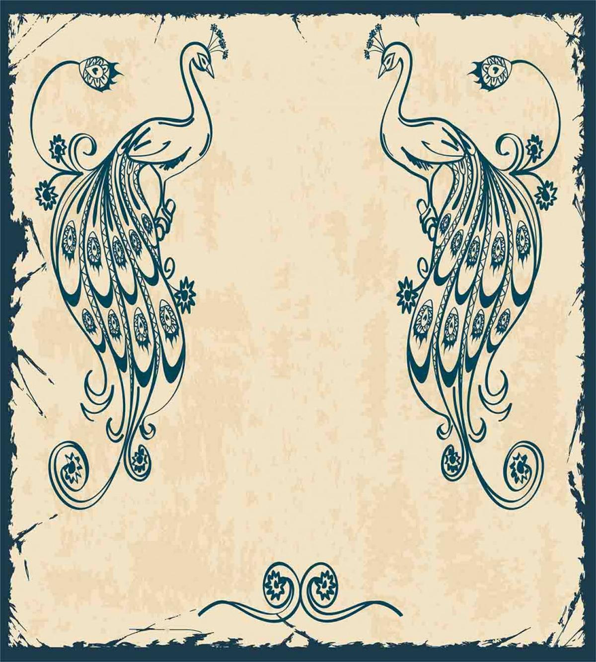 Vintage Peacock Bird — Pattern