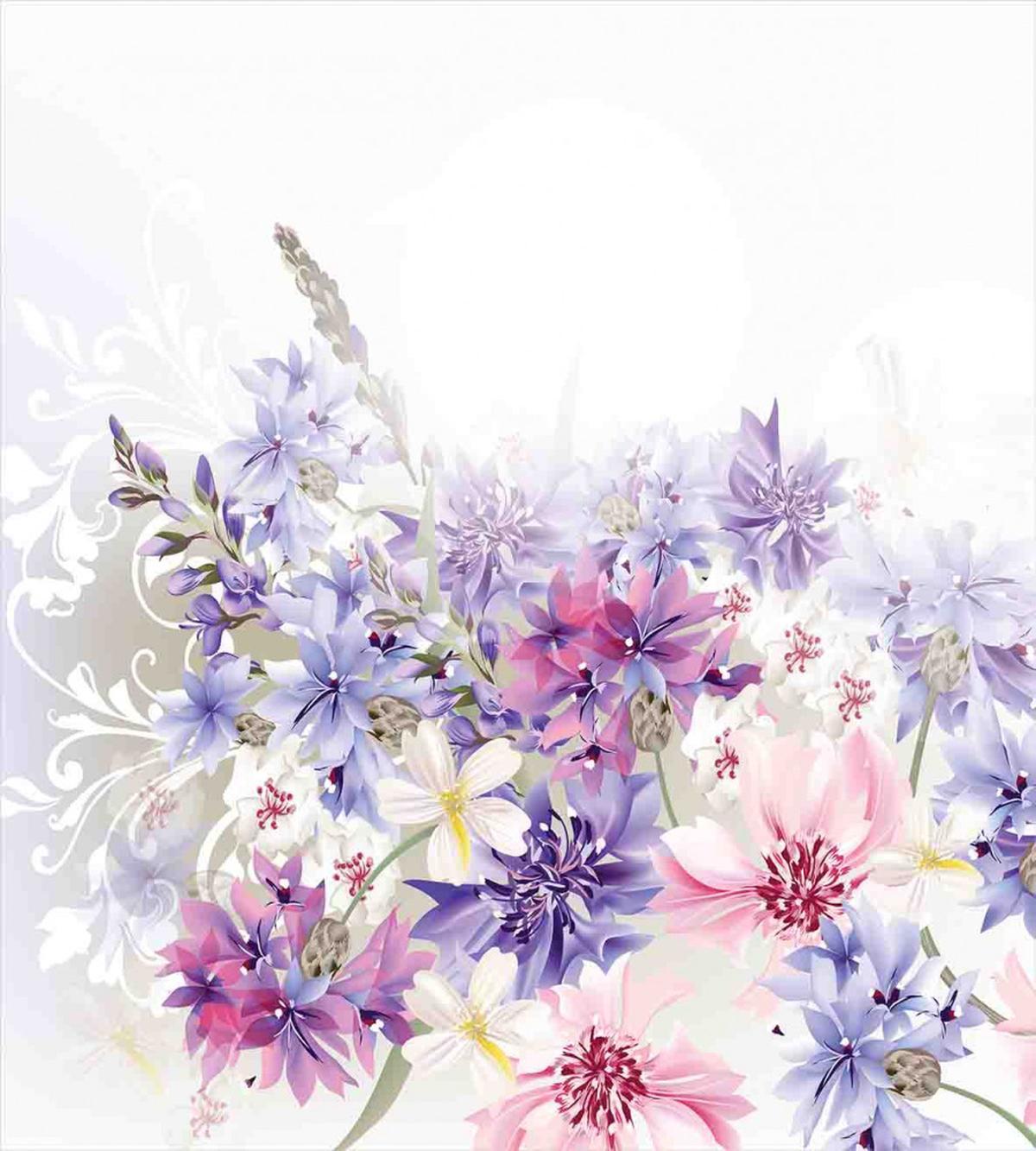 Pink Purple Flowers — Pattern