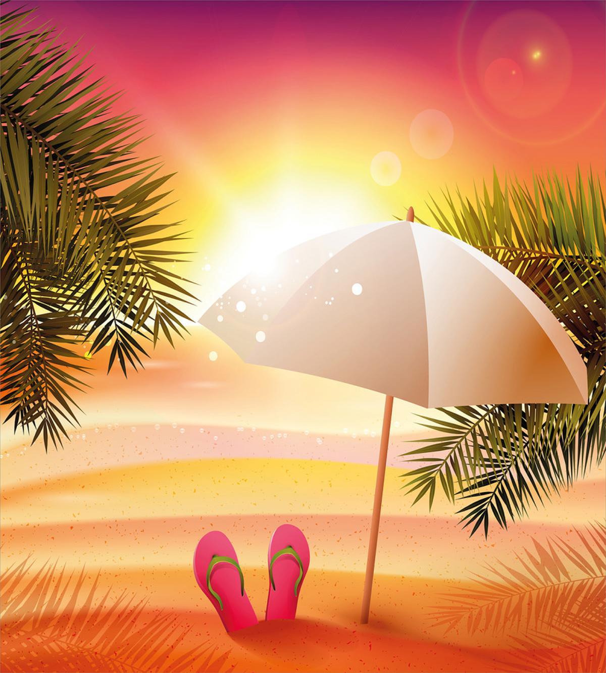 Summer Sunset on Beach — Pattern
