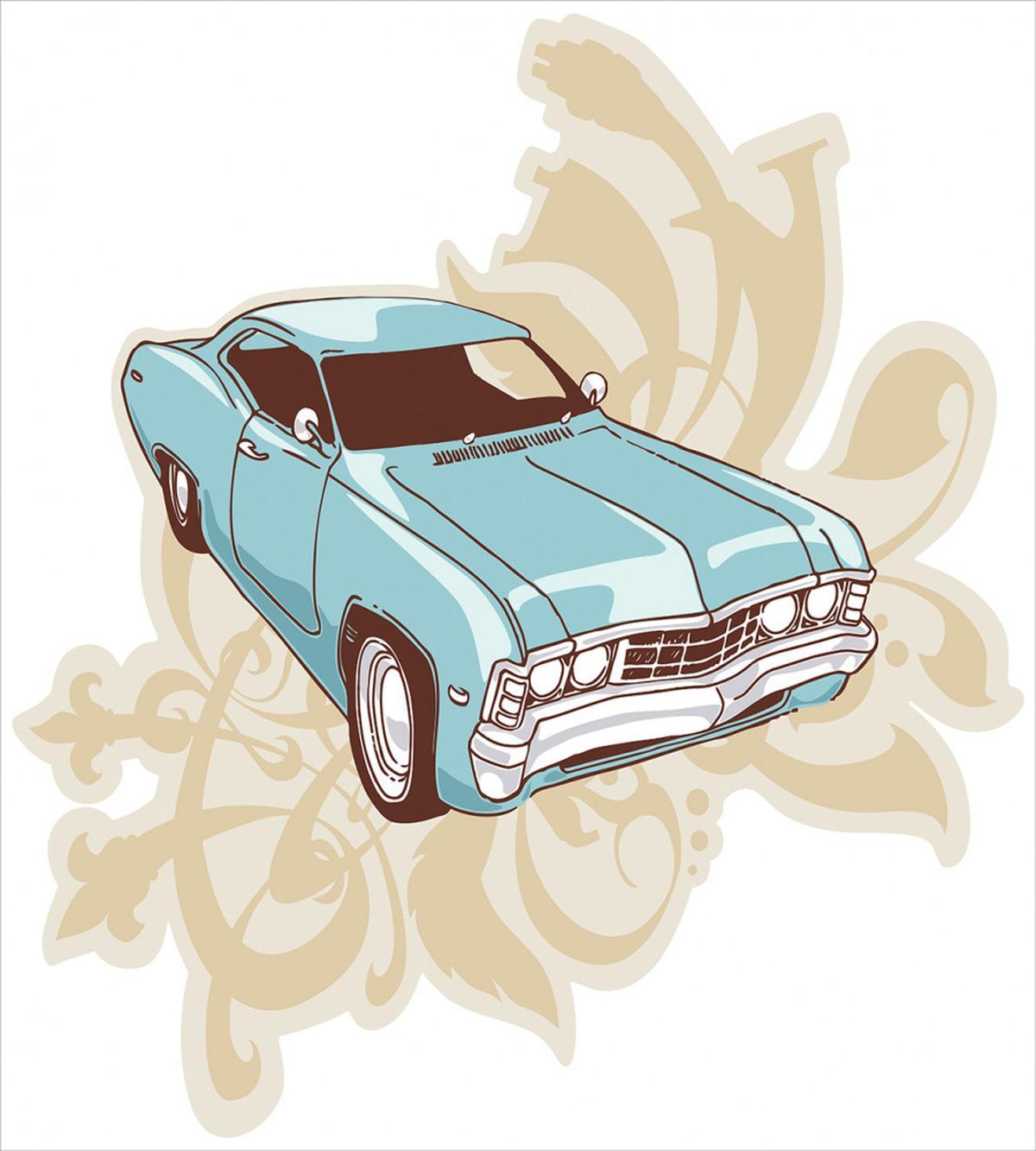 Classical Sports Car Retro — Pattern