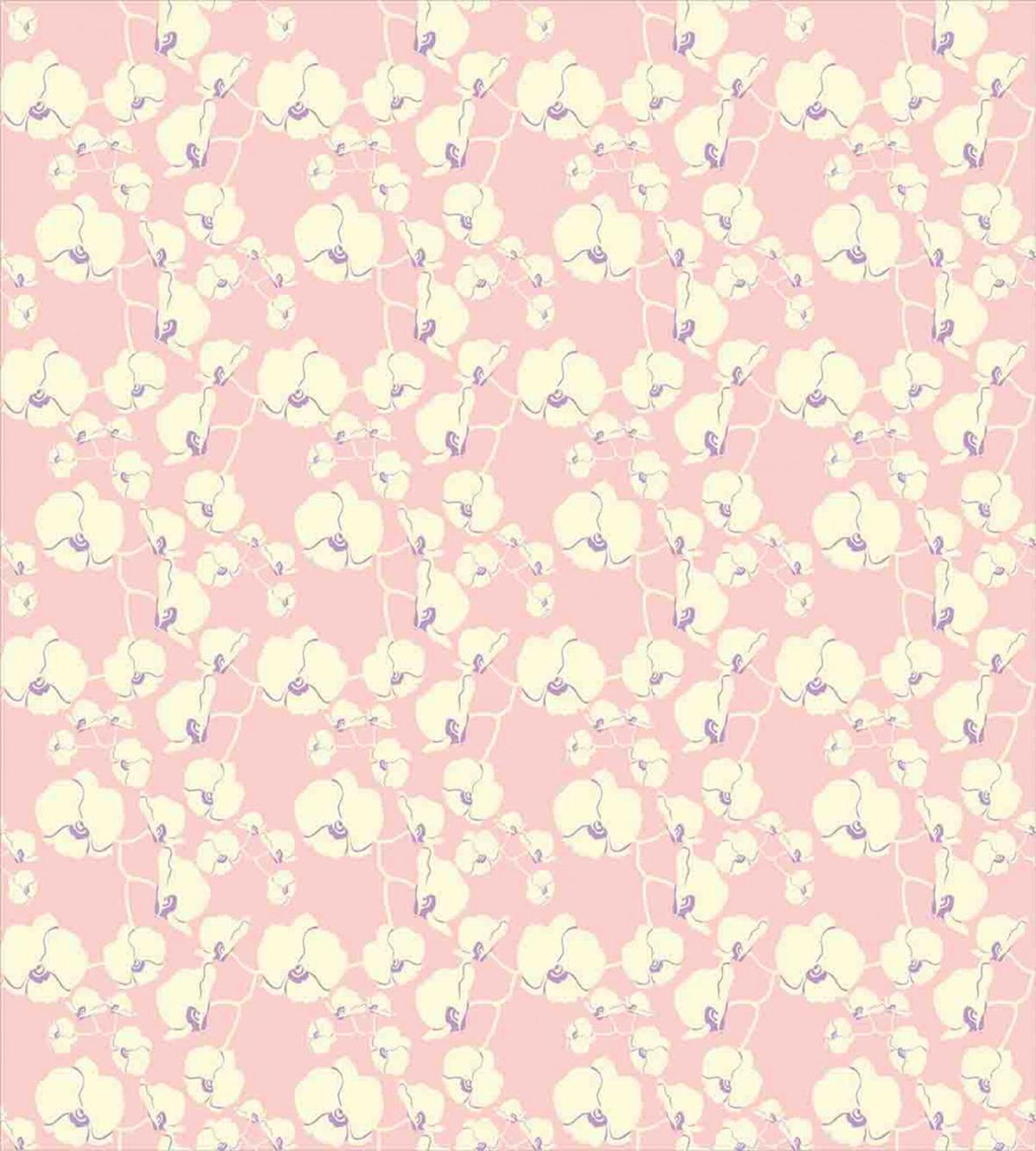 Blooming Nature on Pale Pink — Pattern