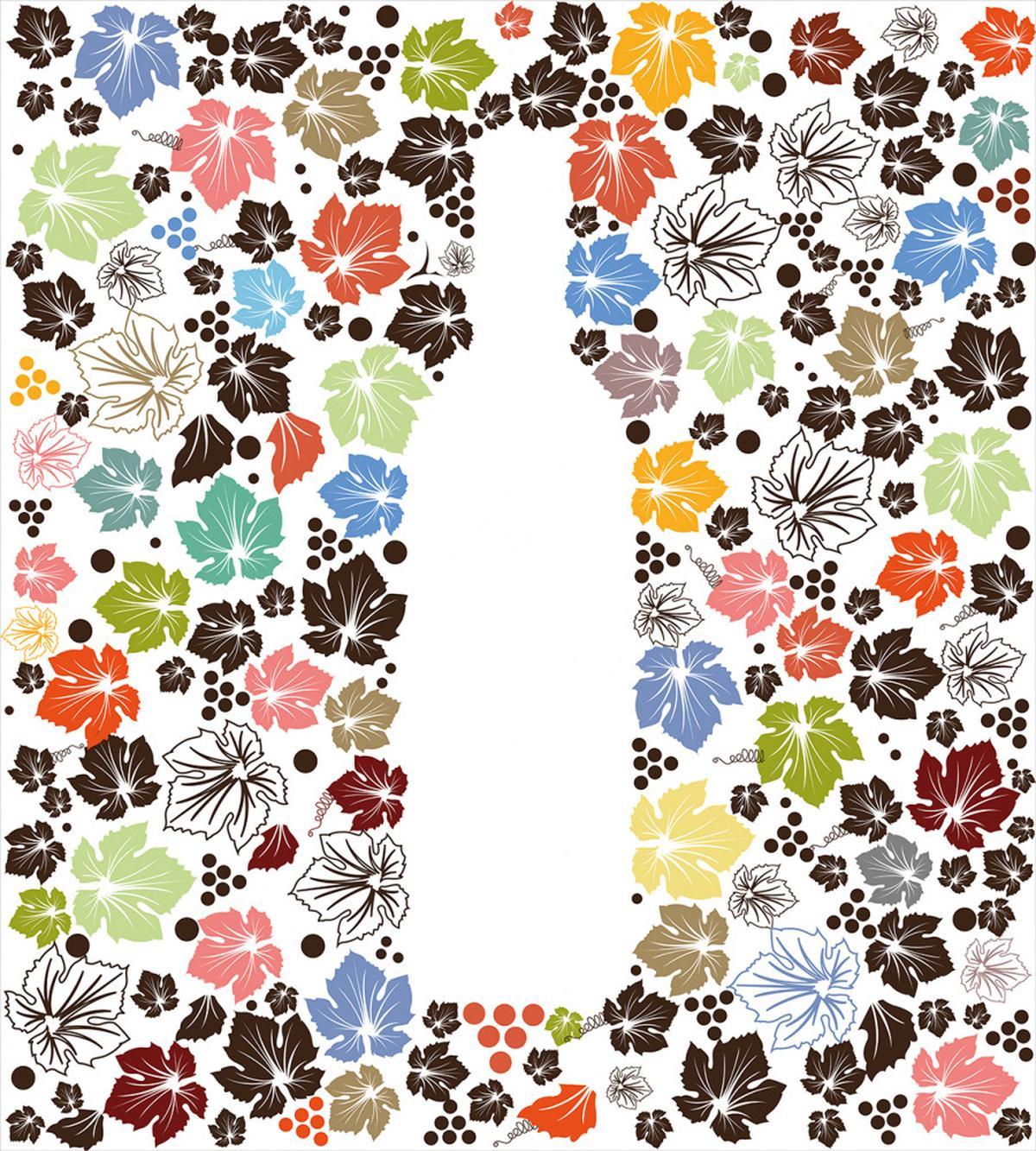 Fallen Leaves Dots Bottle — Pattern