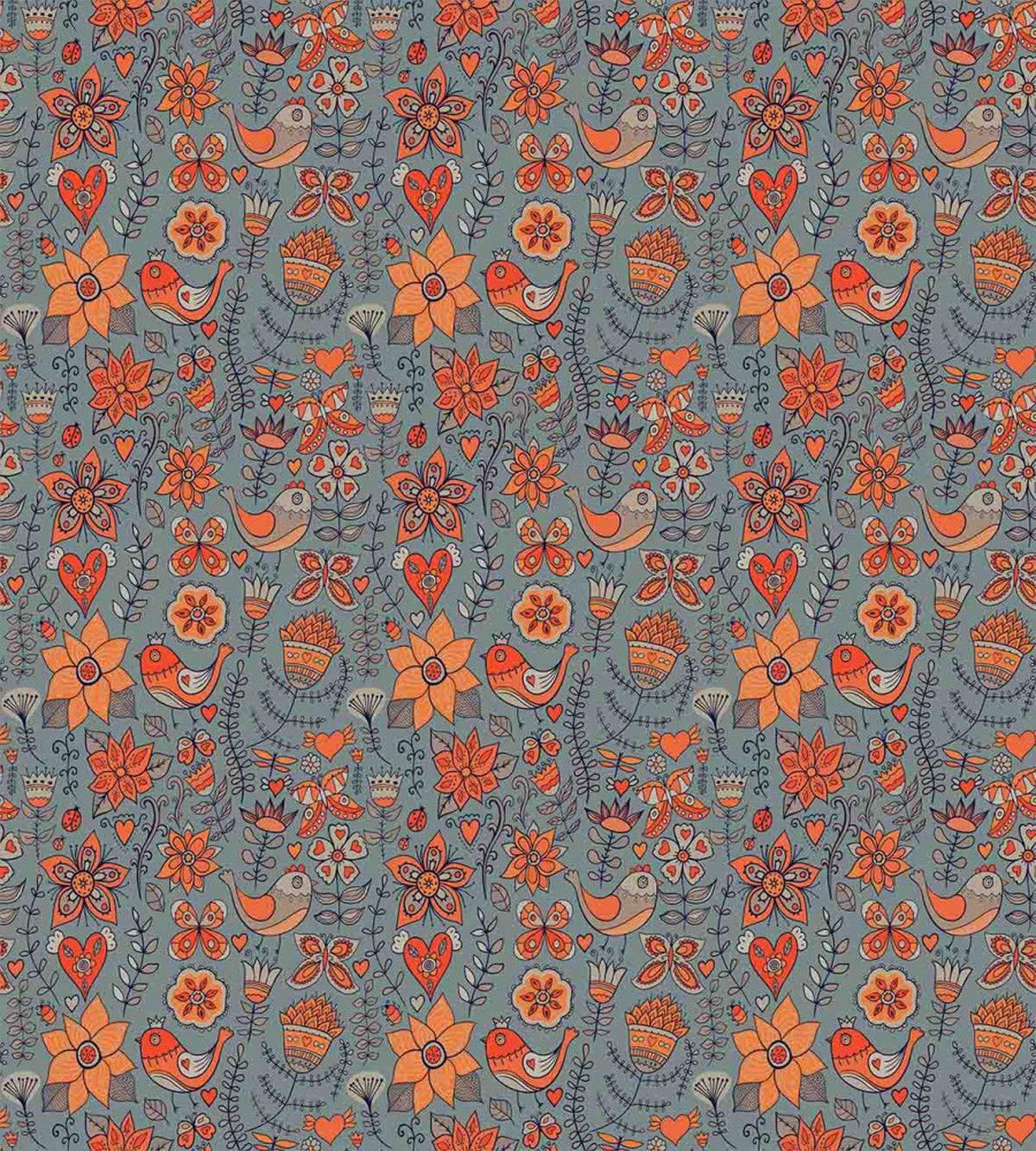 Doodle Birds Flowers — Pattern