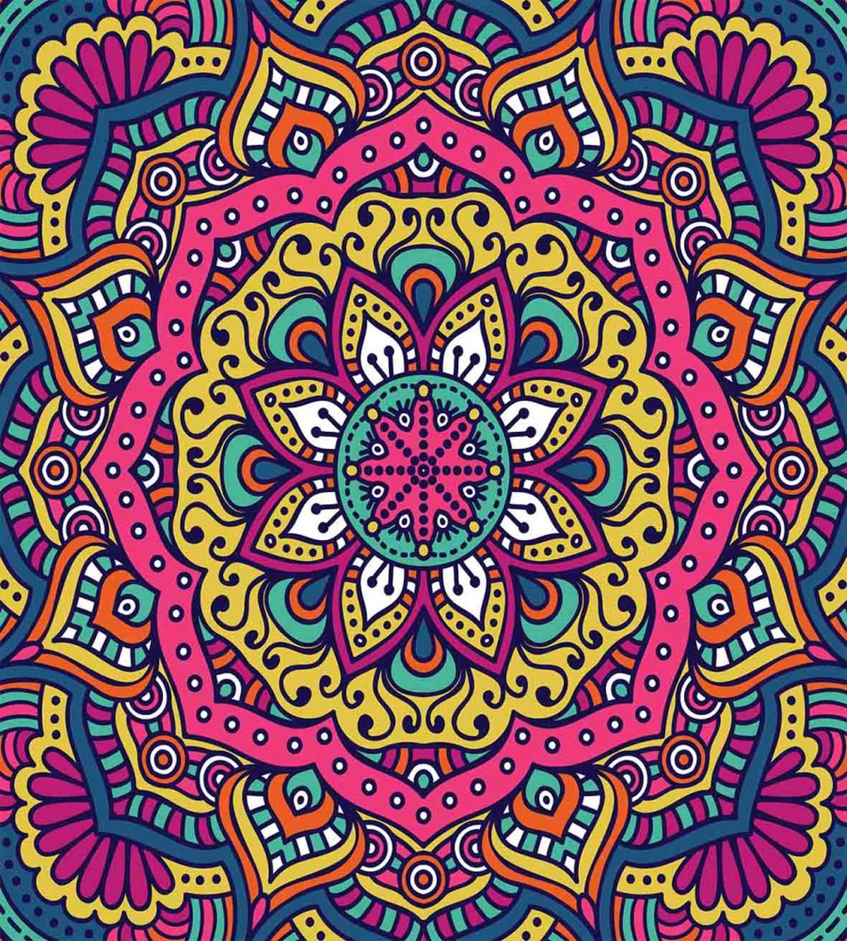 Colorful Floral Motif — Pattern