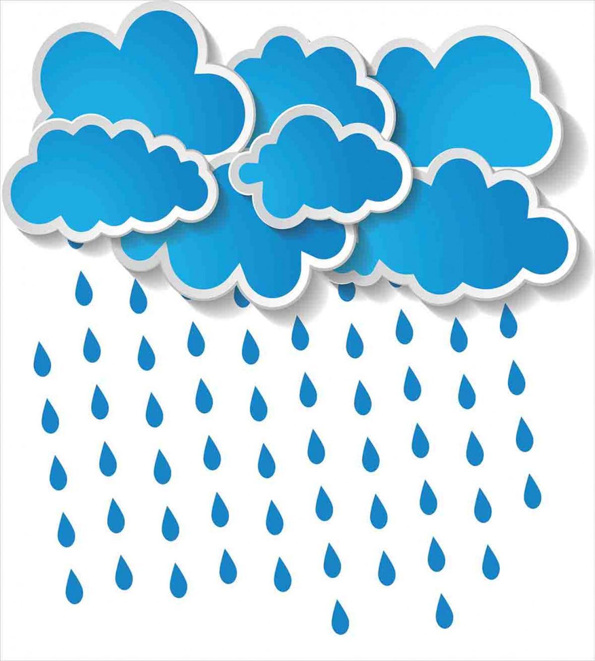 Puffy Clouds Rainy Day — Pattern