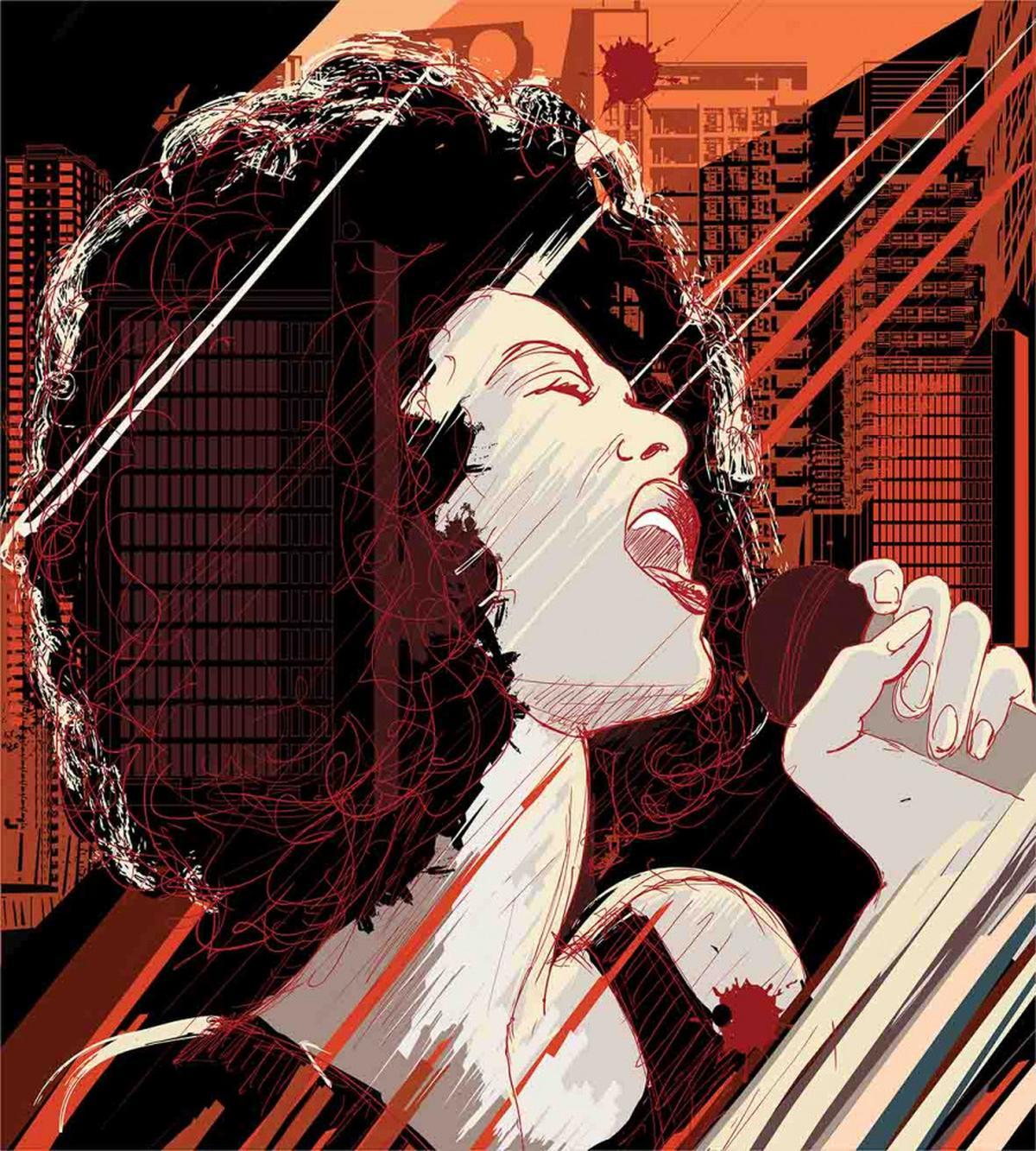 Musical Jazz Singer Woman — Pattern