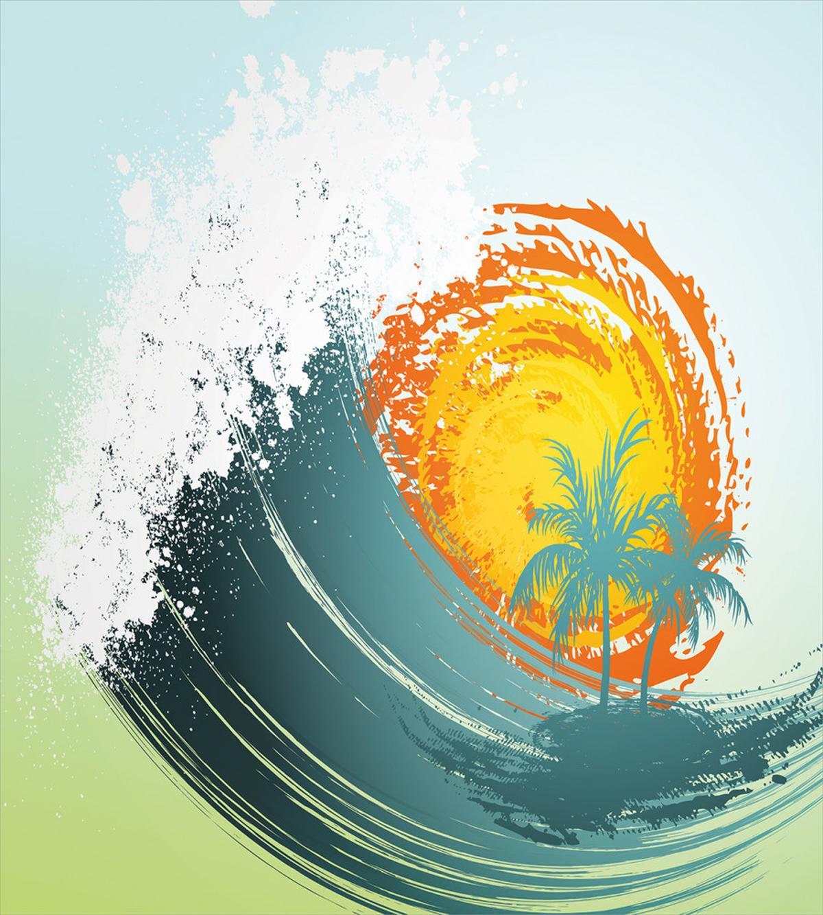 Coconut Palm Trees — Pattern