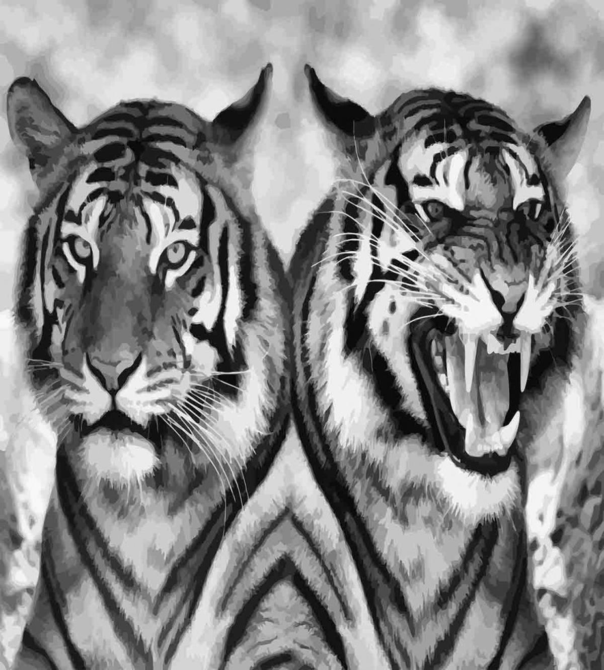 Aggressive Wild Tiger — Pattern