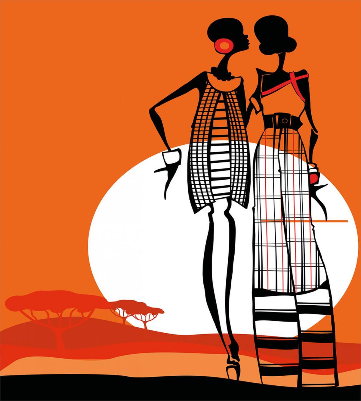 Women on Desert — Pattern