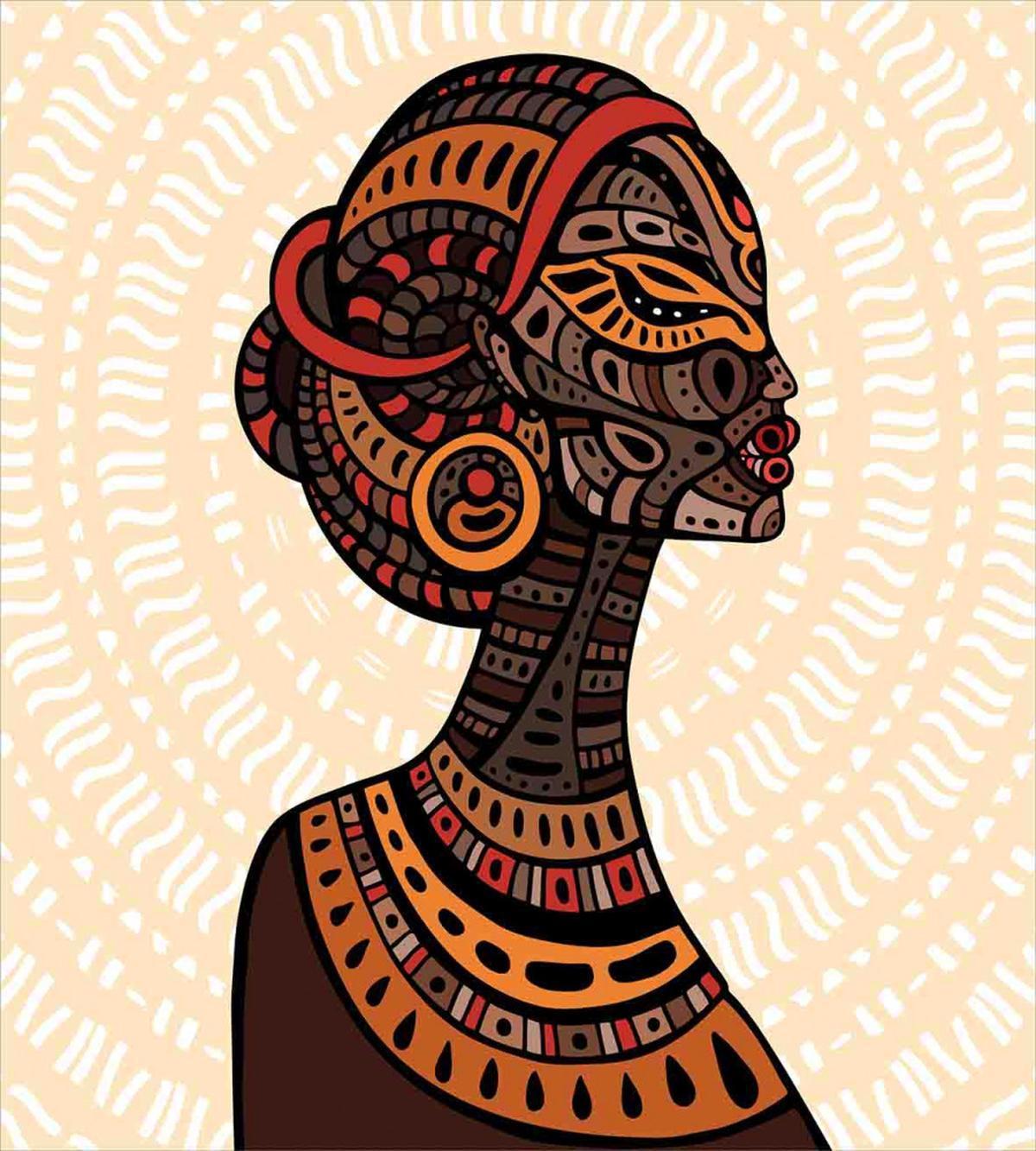 Portrait Folk Art — Pattern