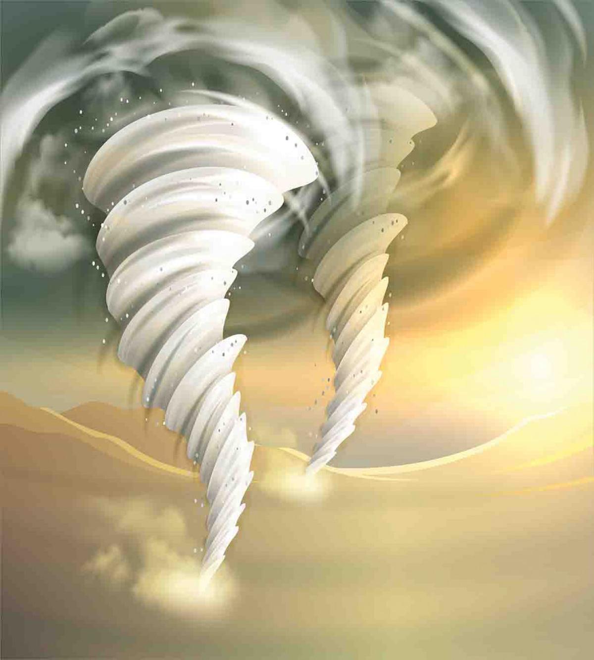 Abstract Hurricane Swirls — Pattern