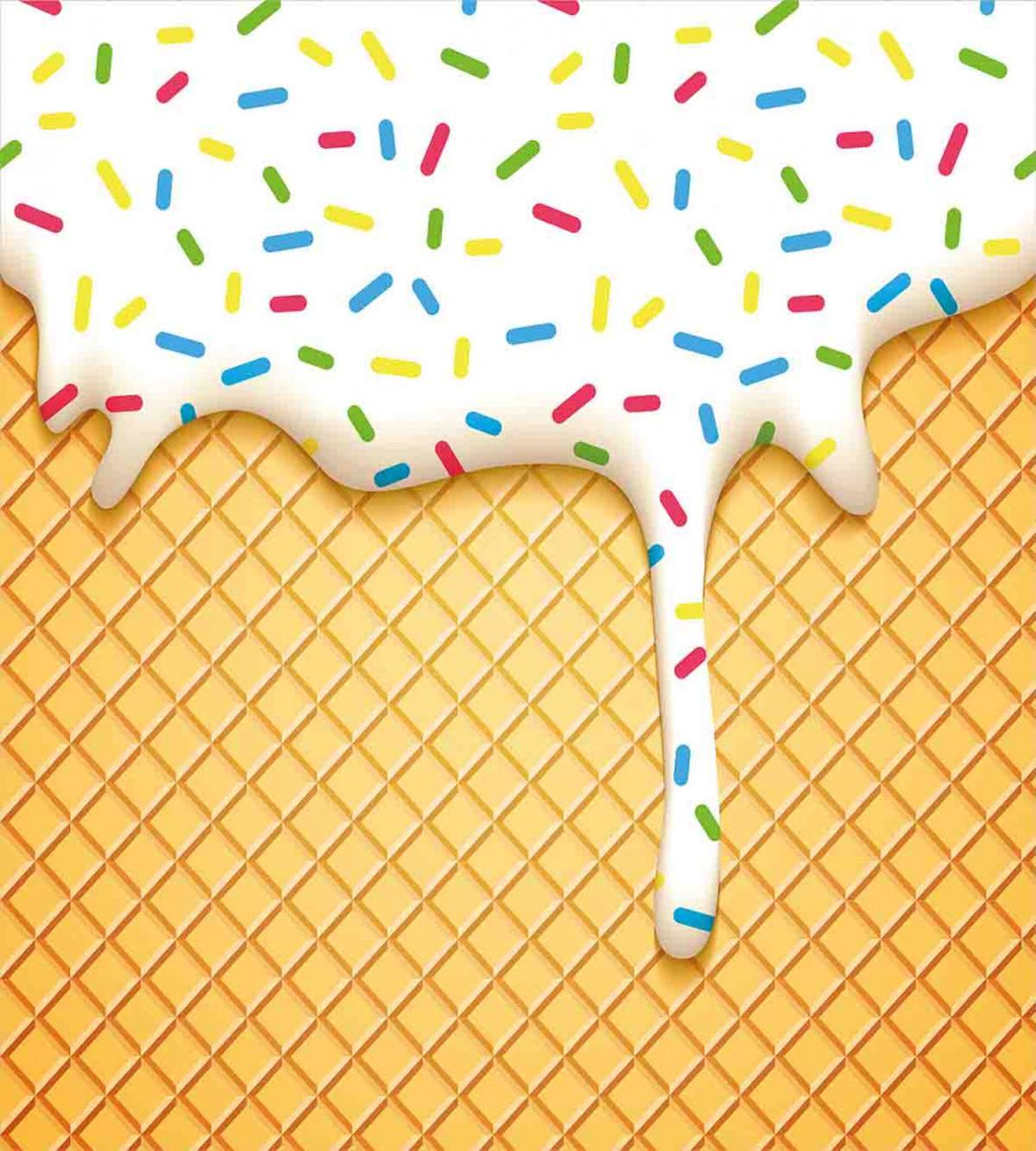 Melting Ice Cream Cones — Pattern