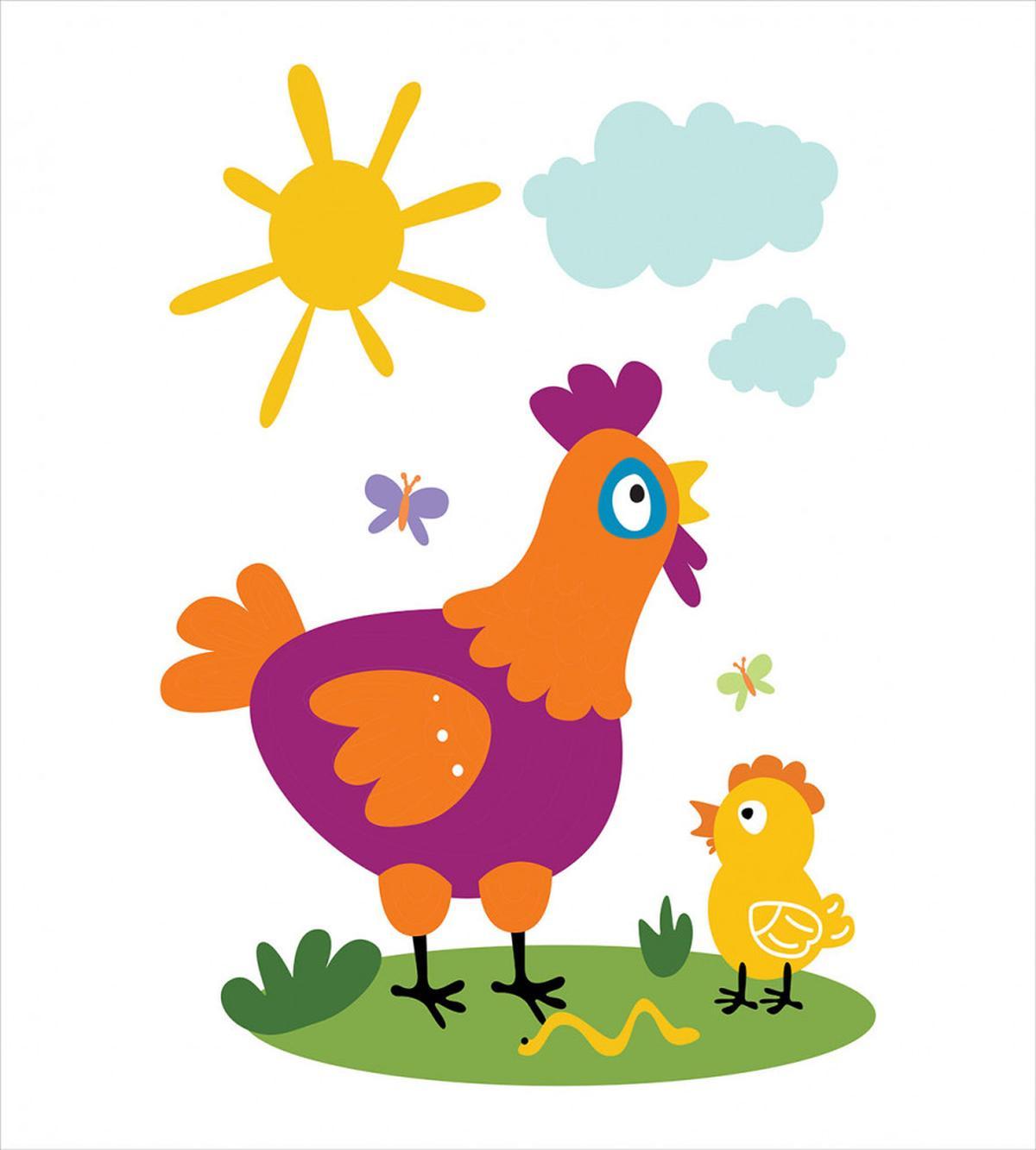 Chicken Baby Cartoon — Pattern