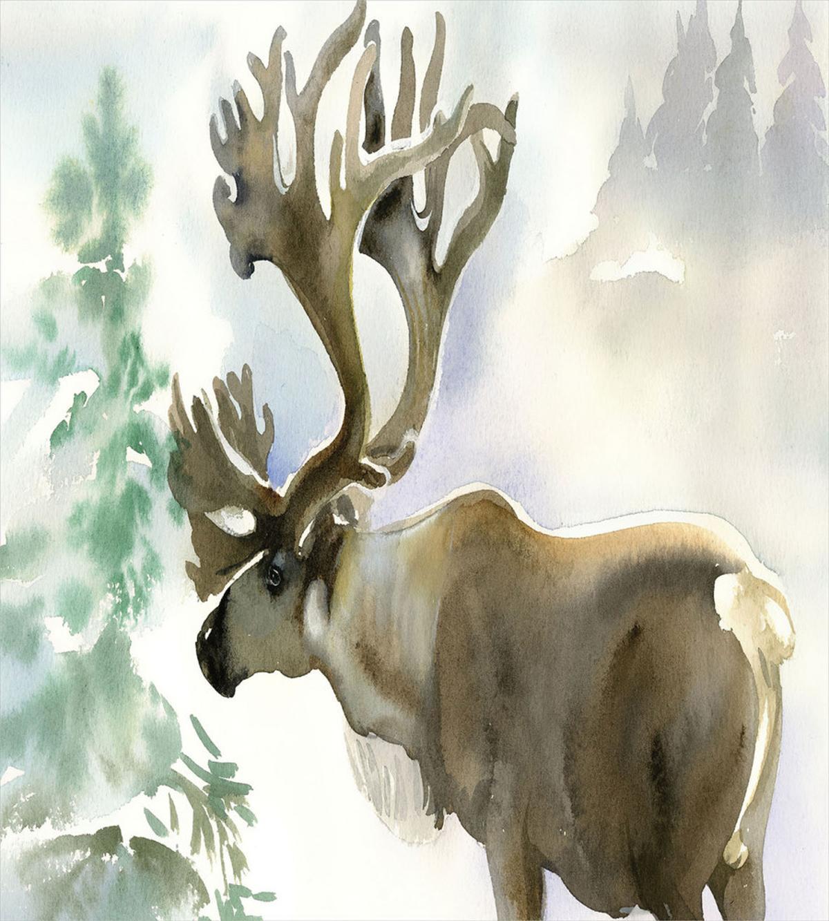 Winter Forest Paint Style — Pattern