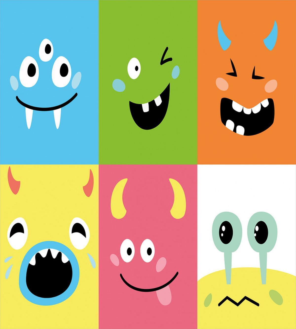 Colorful Blocks Emoticon — Pattern