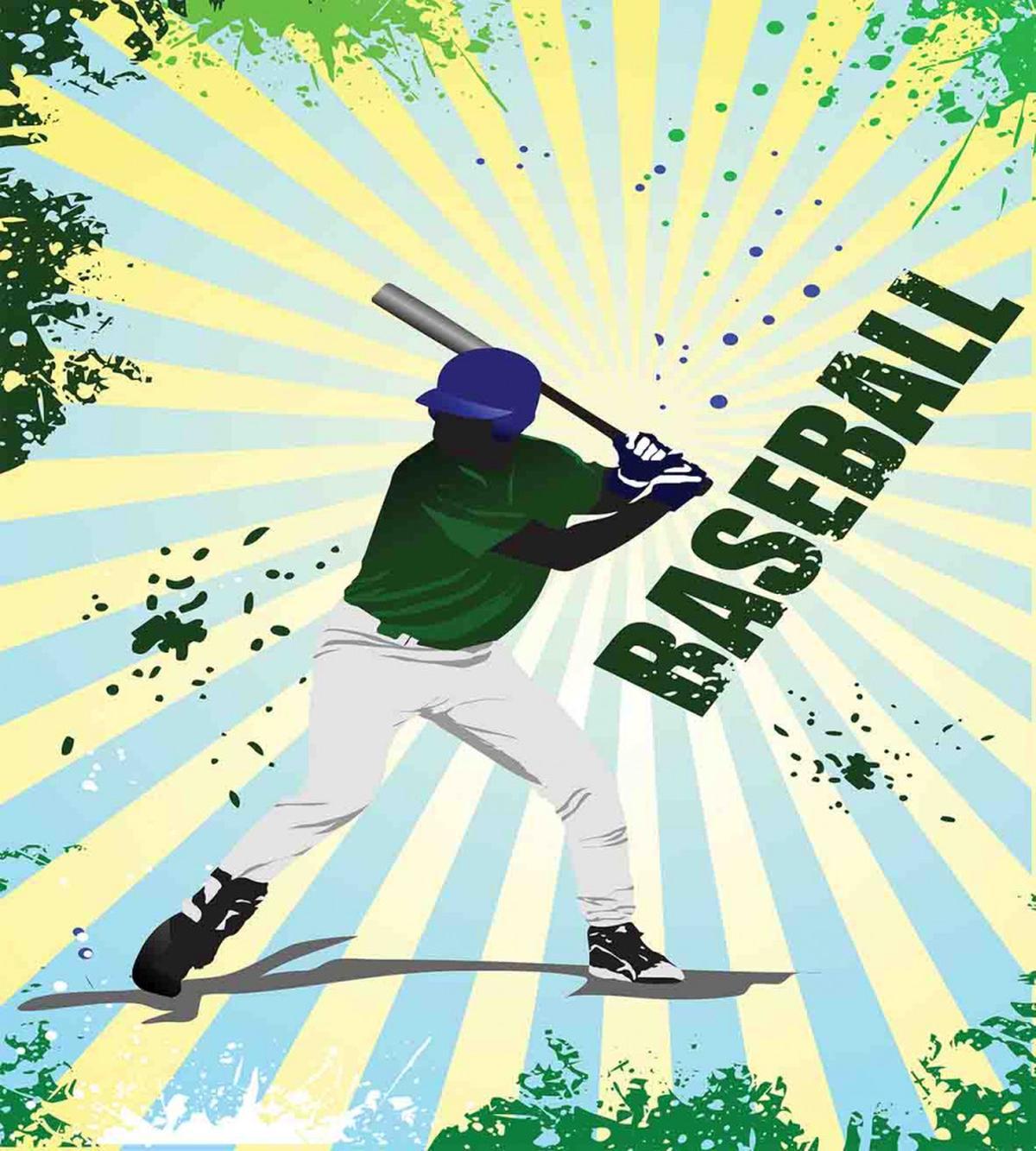 Grunge Baseball Pop Art — Pattern