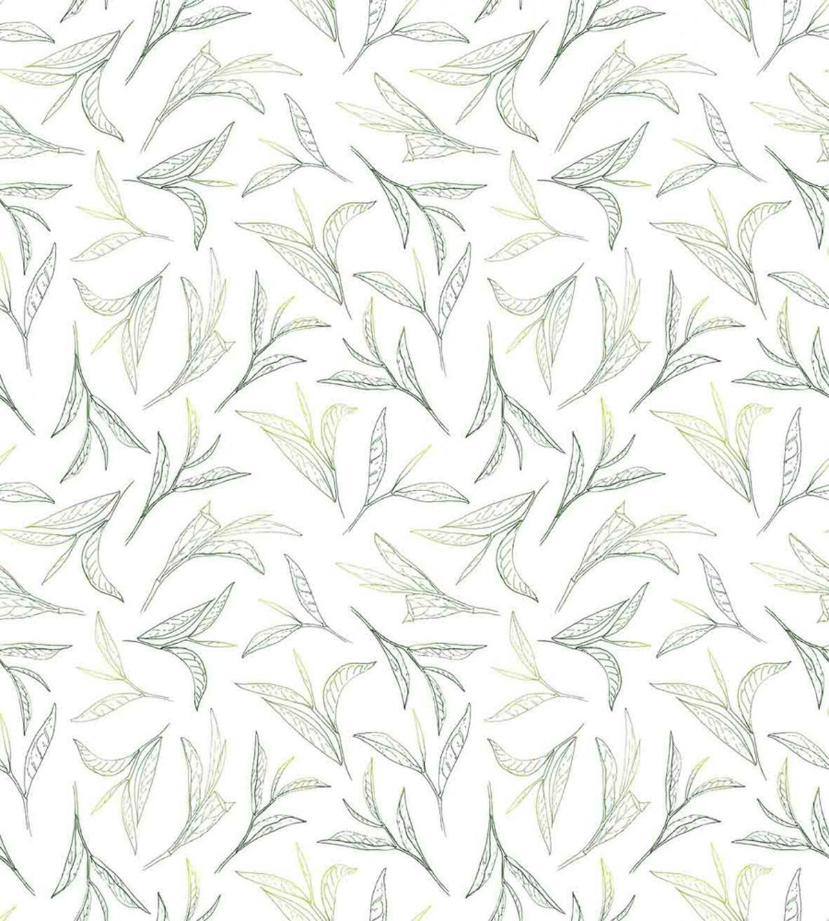 Freshly Picked Tea Leaf Sketch — Pattern