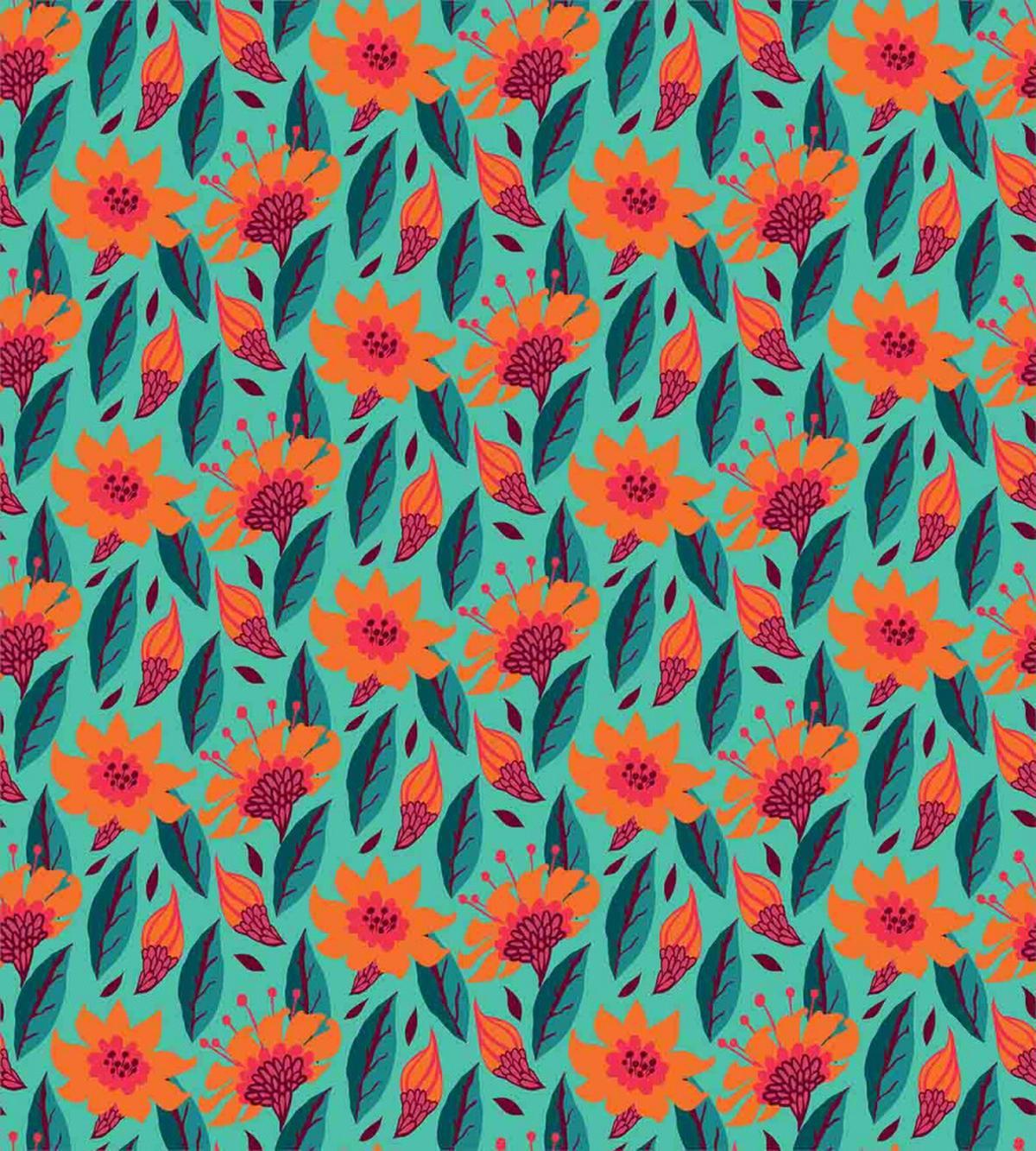 Vibrant Floral Art — Pattern