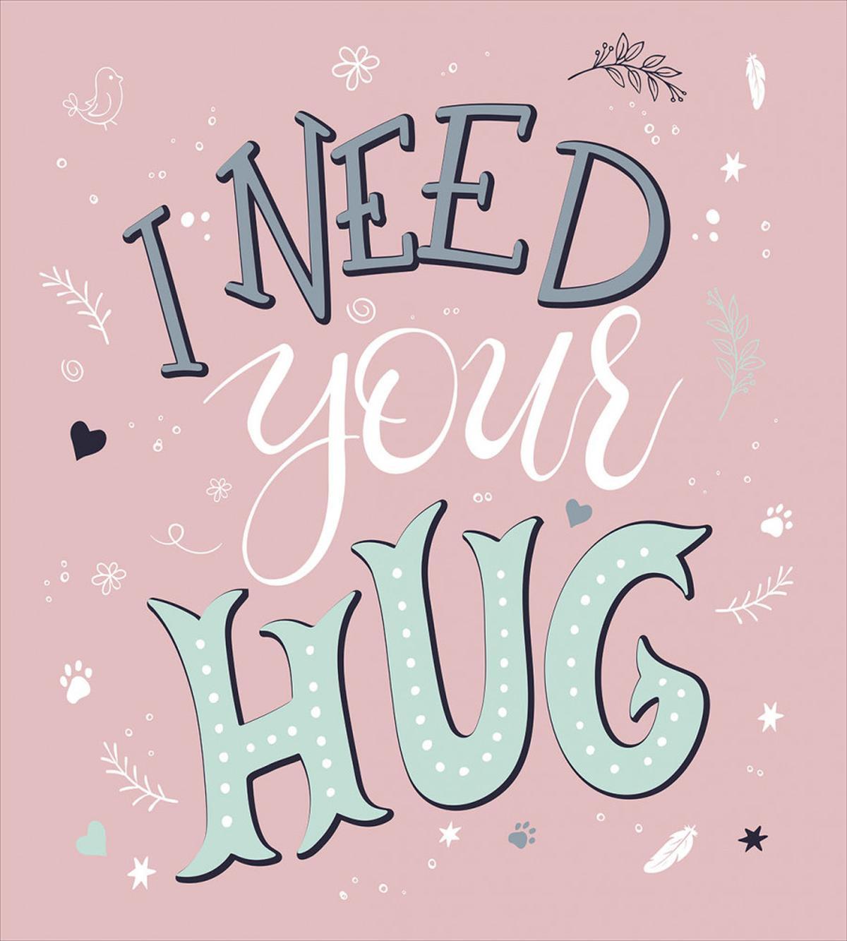 I Need Your Hug in Pastel Tone — Pattern