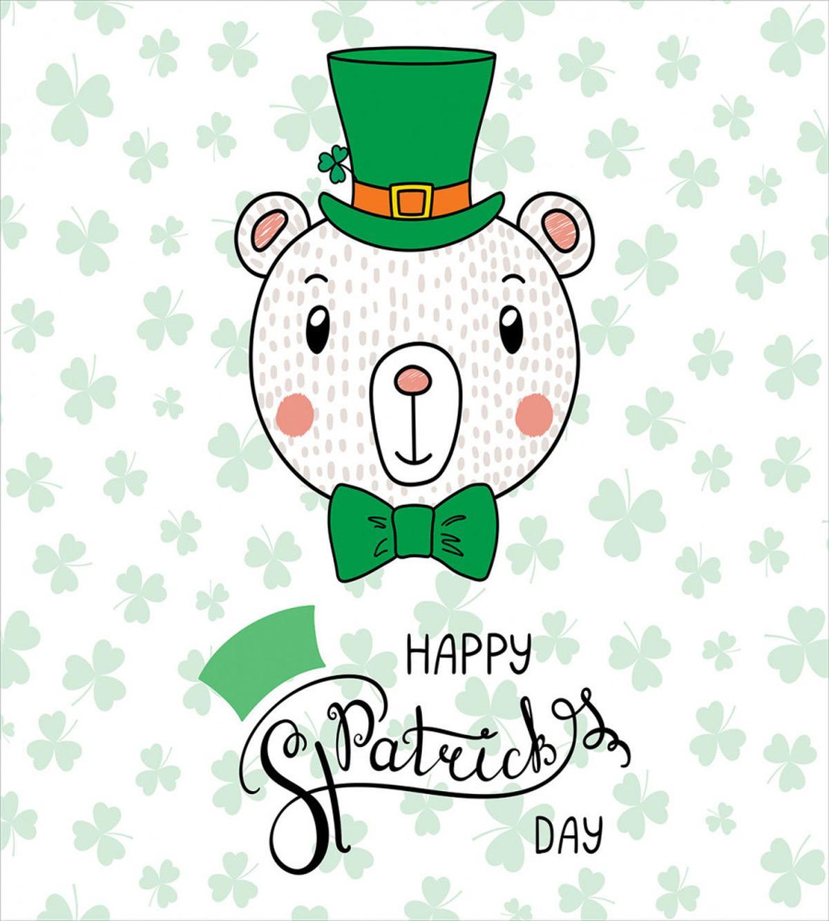 Bear with Leprechaun Hat Bow — Pattern