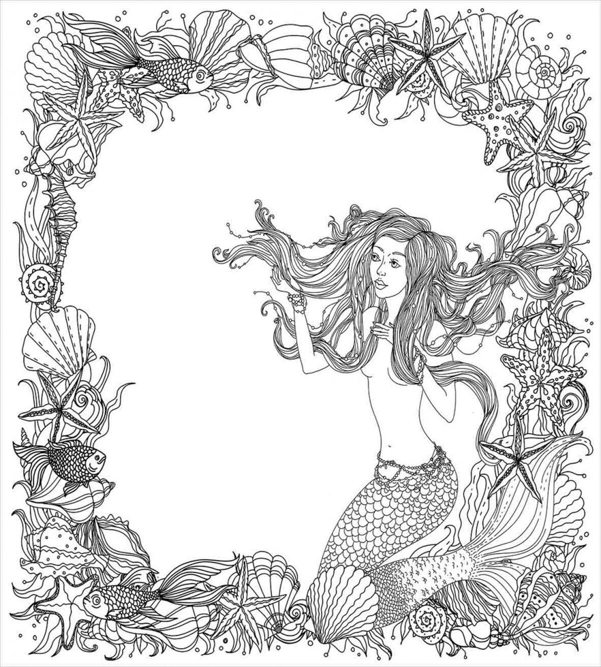 Seashells Mermaid Myth — Pattern