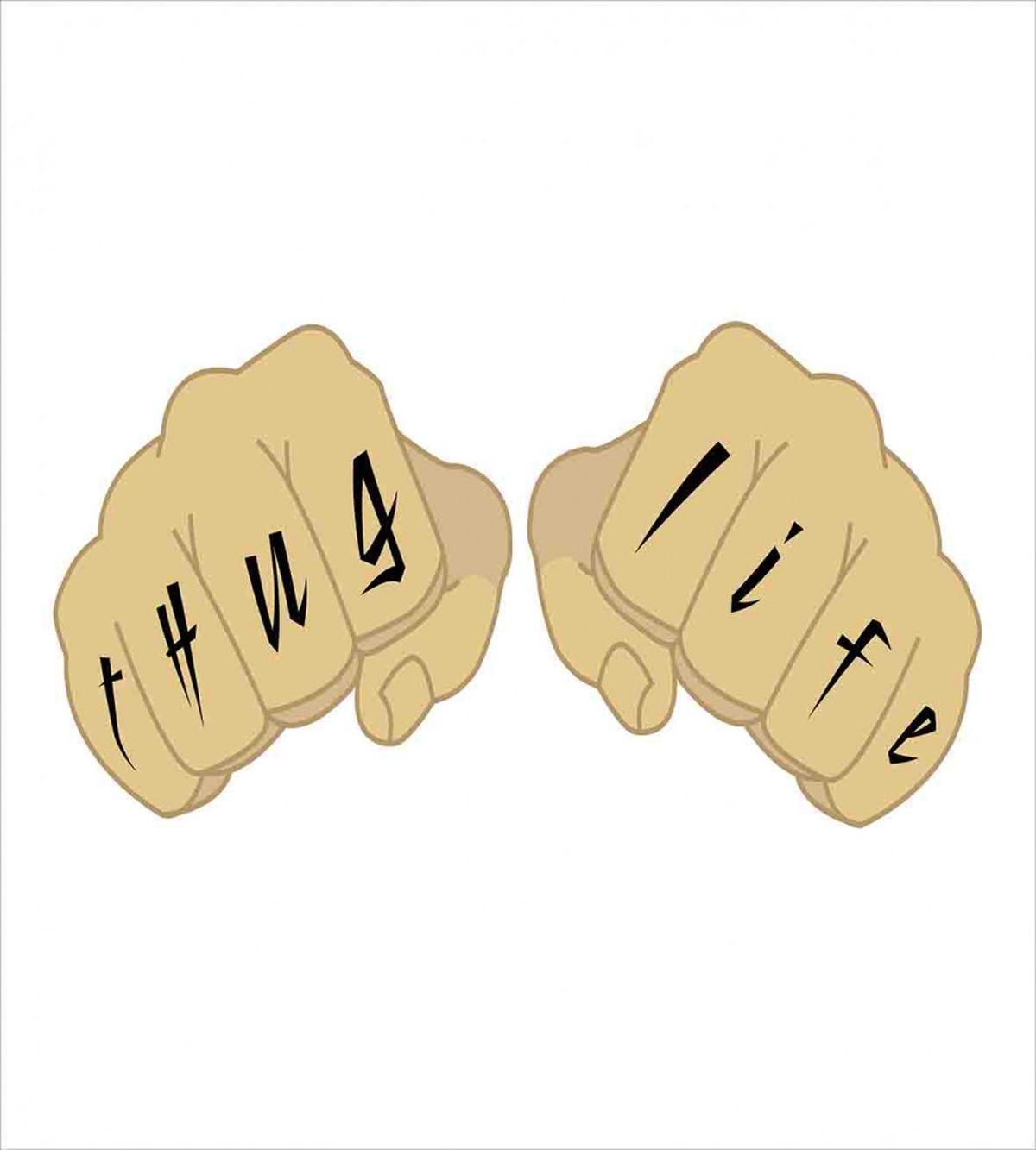 Male Fists with Tattoo — Pattern