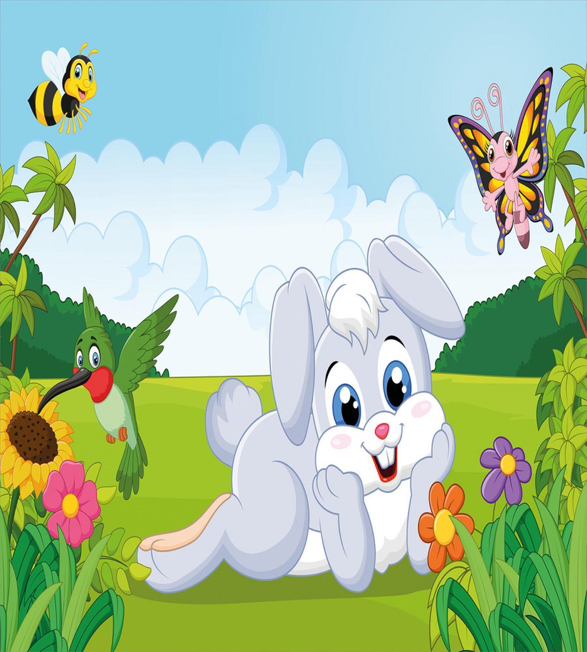 Rabbits Grass Bees — Pattern