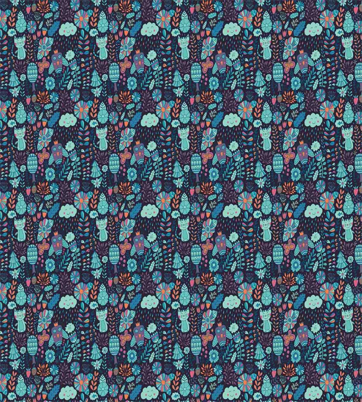 Rainy Clouds and Owls — Pattern
