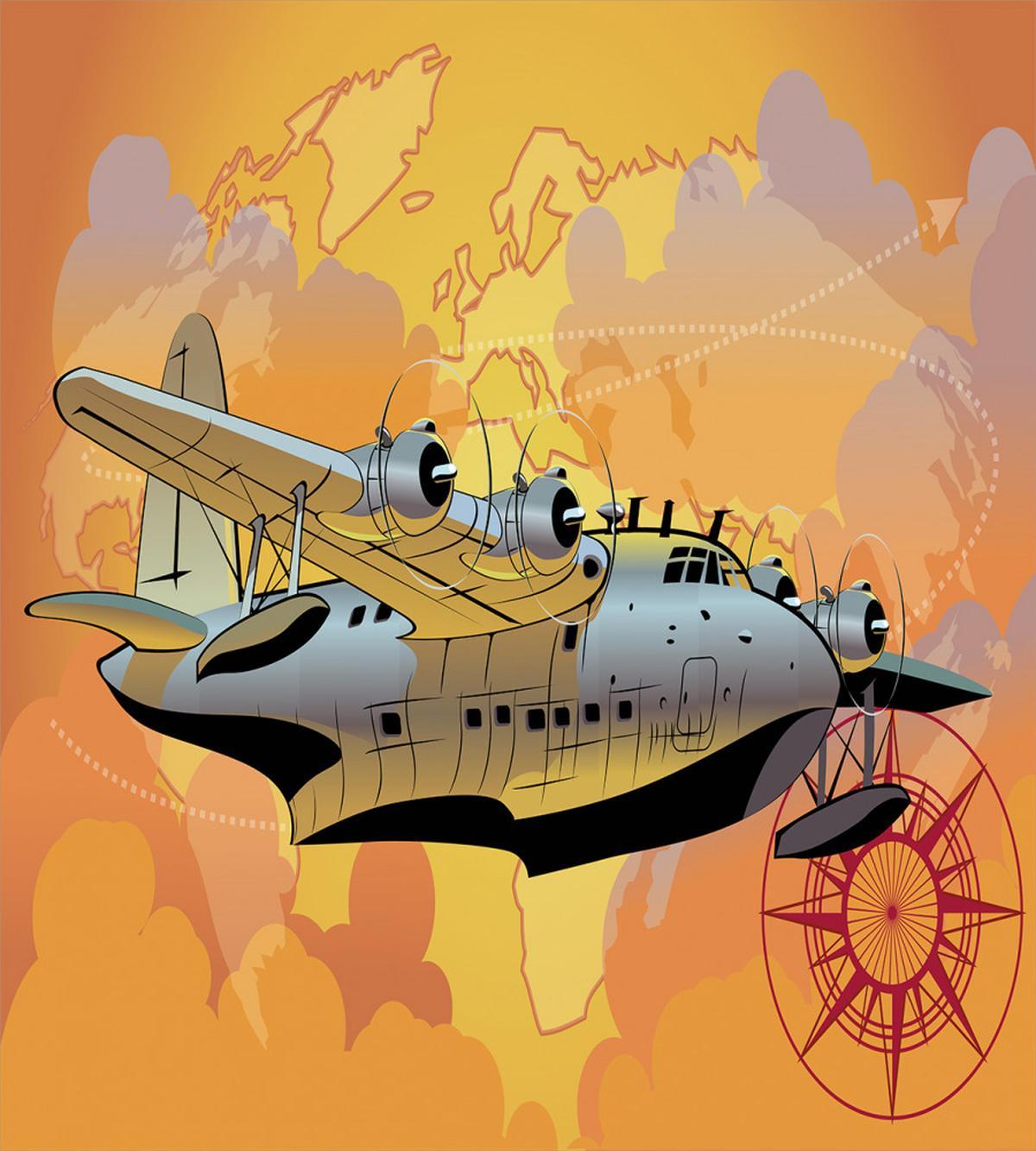 Retro Seaplane — Pattern
