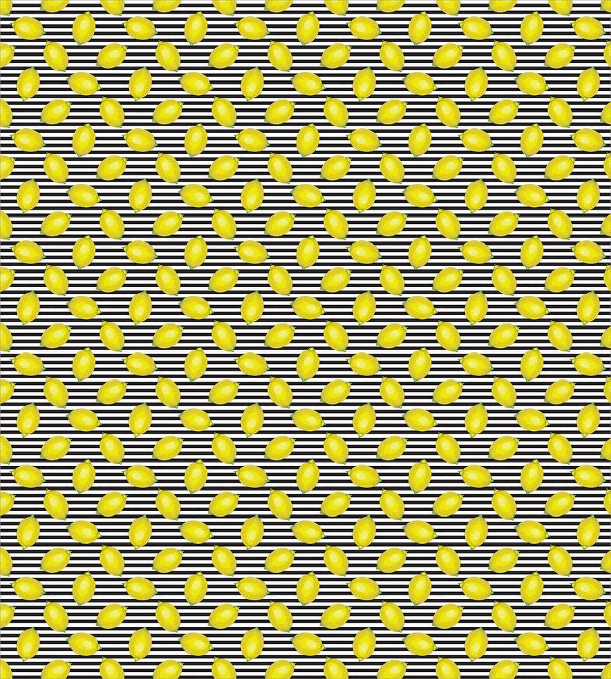 Citrus Motif Stripes Art — Pattern