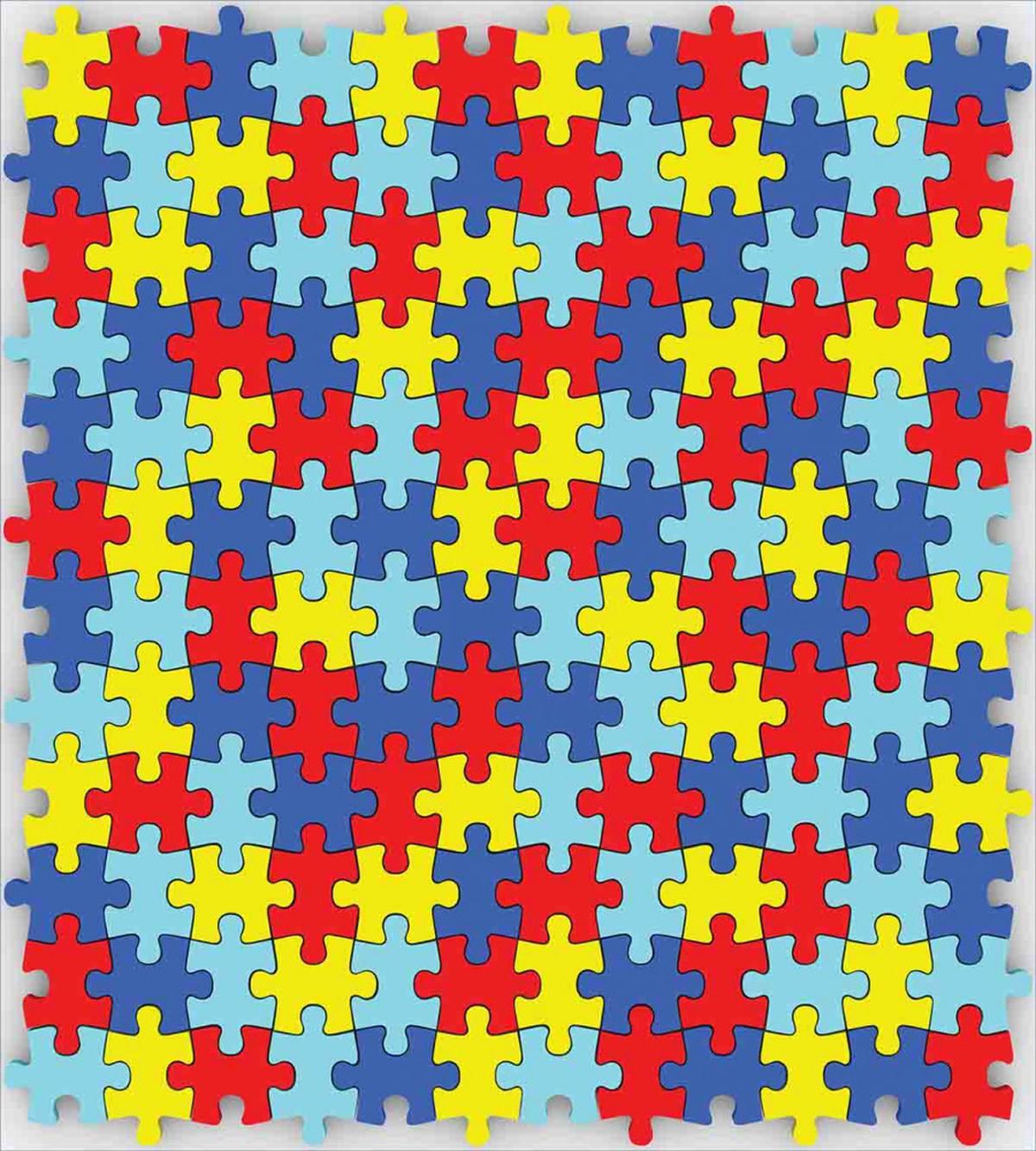 Colorful Puzzle Pieces — Pattern