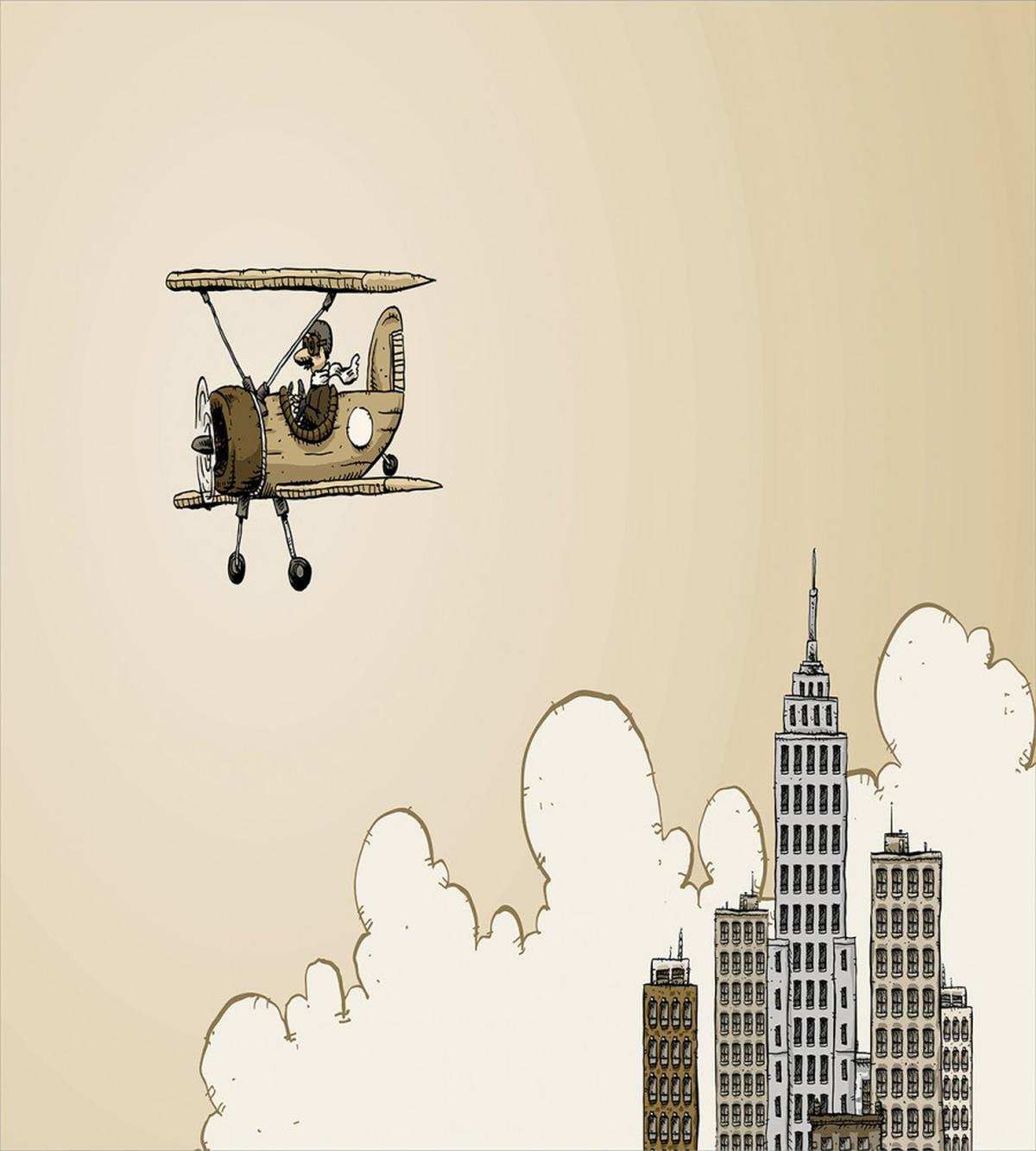 Cartoon Plane — Pattern