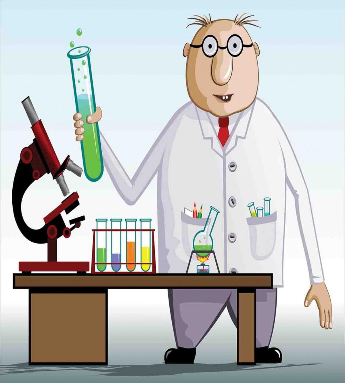 Scientist Chemist Test Tubes — Pattern