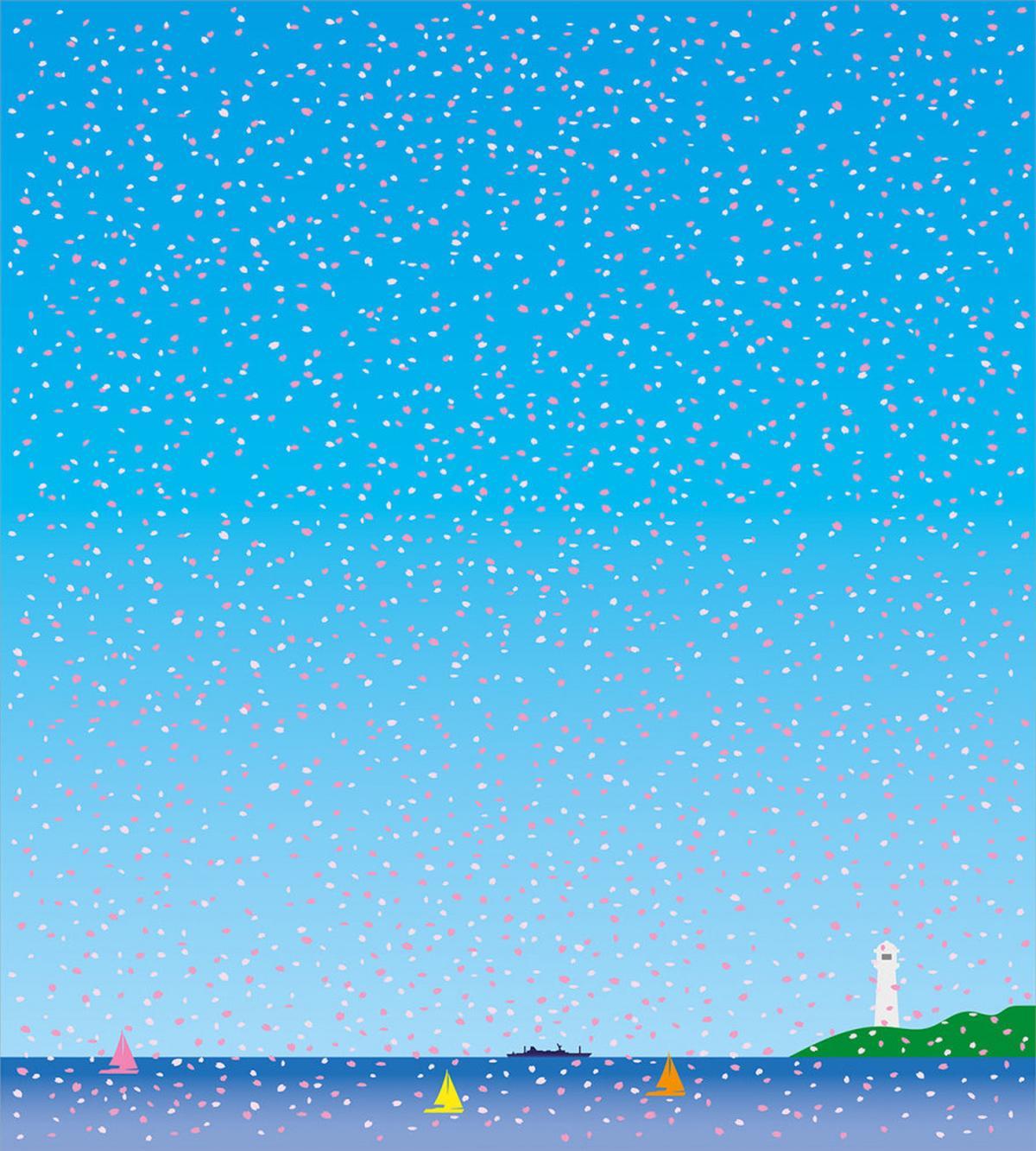 Floral Rain on Sea — Pattern