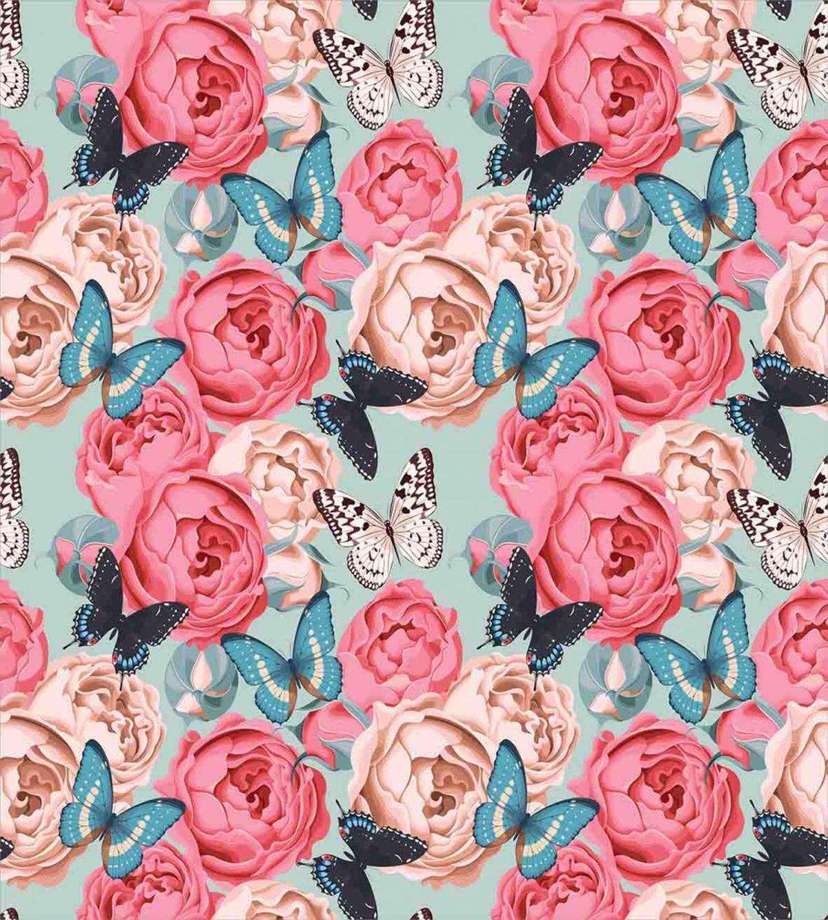 Peony Rose Butterflies — Pattern