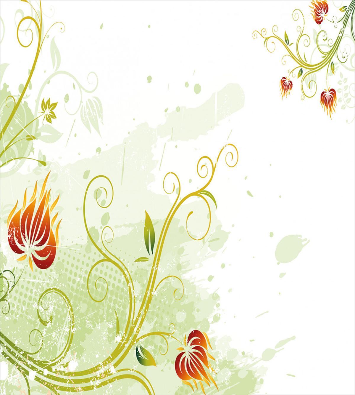 Retro Grunge Swirl Petal — Pattern