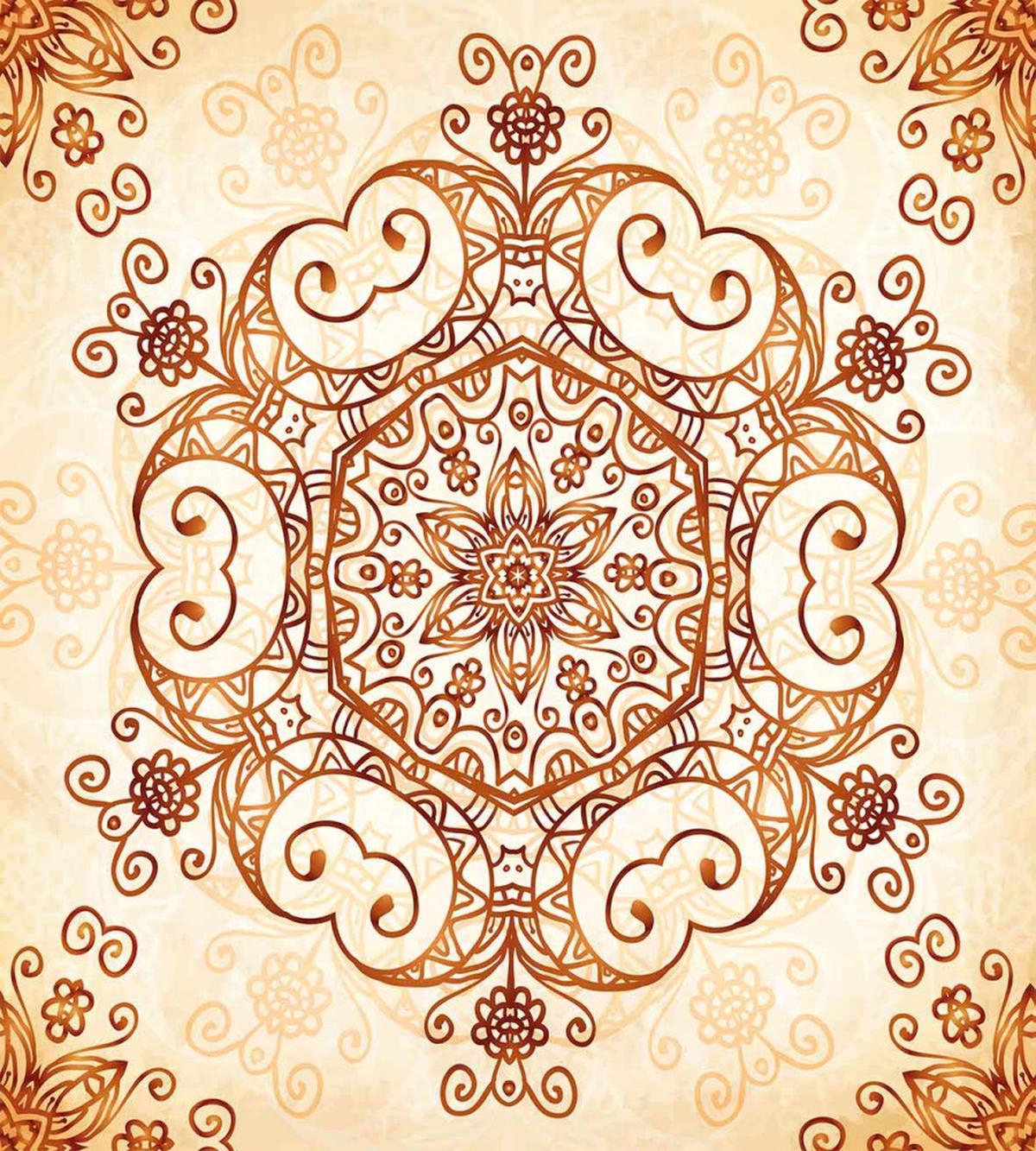 Abstract Damask Motif — Pattern