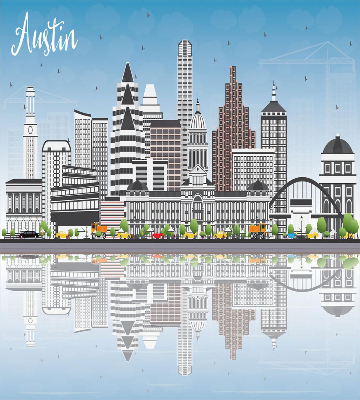 Digital Art Water Reflection — Pattern