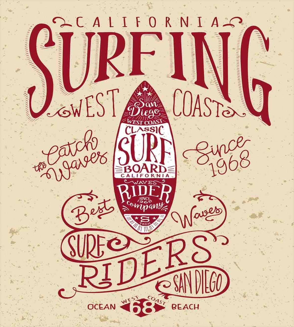 California Surf Vintage — Pattern