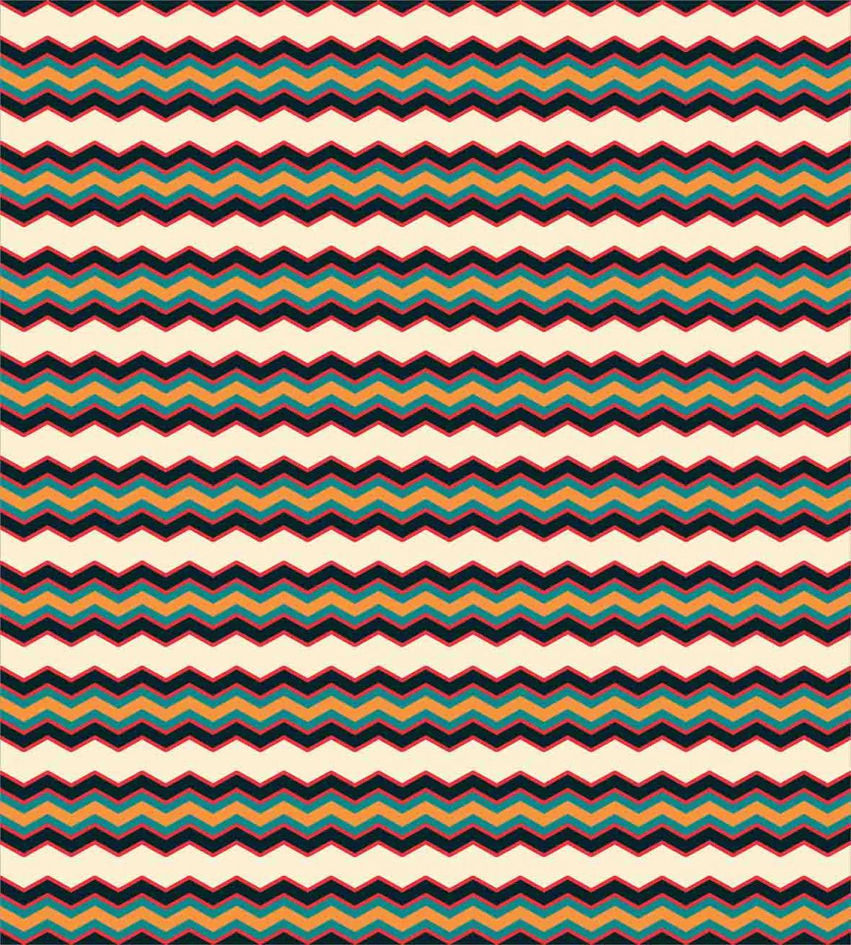 Retro Zig Zag Borders — Pattern