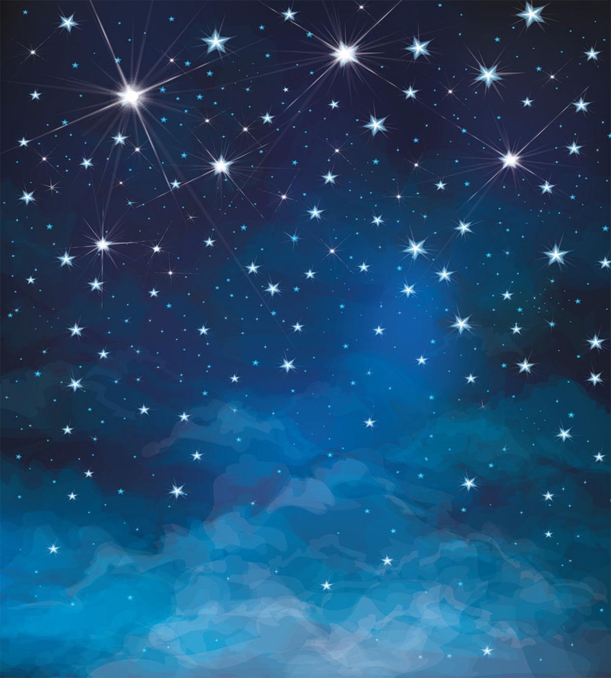 Vibrant Star Ombre Sky — Pattern