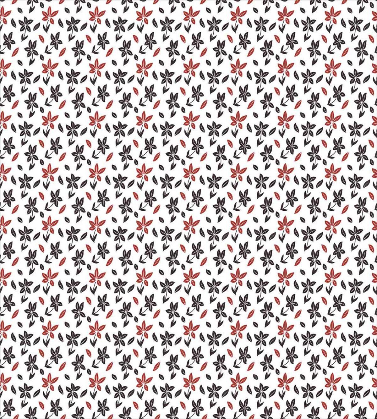 Red and Black Flowers — Pattern