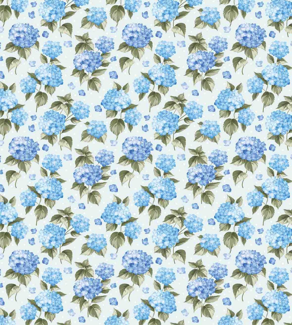 Hydrangea Flowers Swirls — Pattern