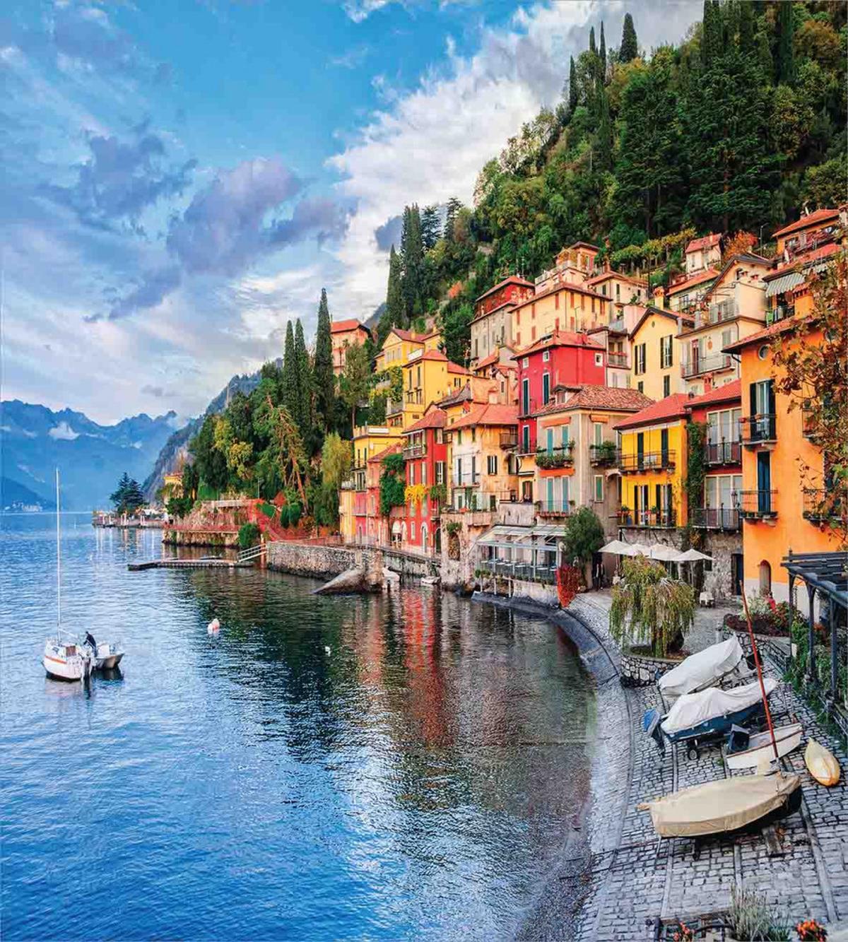 Yacht Boat Idyllic Town — Pattern