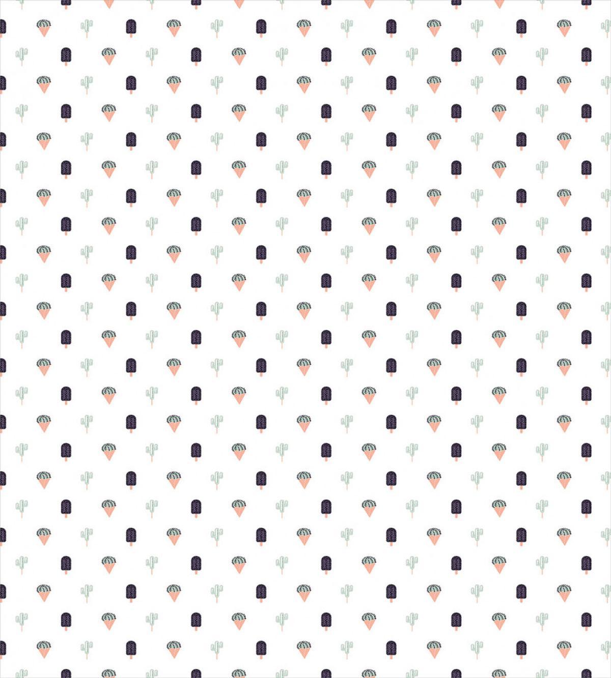 Cacti Shape as Ice Cream — Pattern