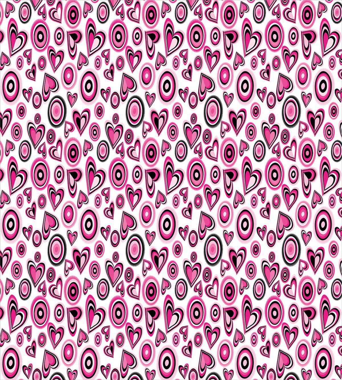 Pink Hearts and Circles — Pattern