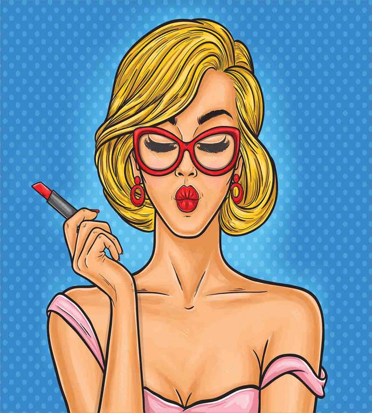 Red Cat Eyeglasses — Pattern